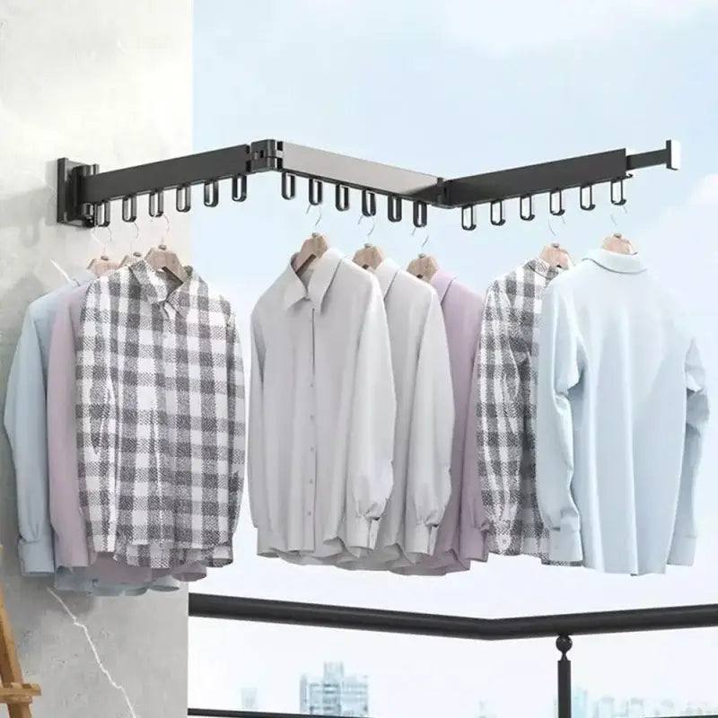 Varal Cabideiro Roupas Parede Retrátil Articulado