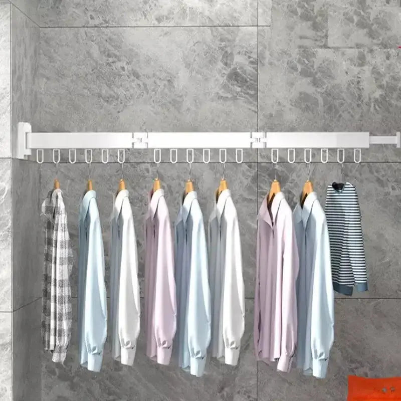 Varal Cabideiro Roupas Parede Retrátil Articulado